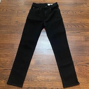 Women’s Rag & Bone Wren High-Rise Slim Full Length Jeans Black Size 25